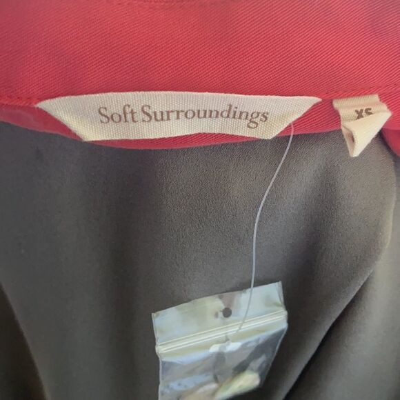 Soft Surroundings Tencel Weekender Relaxed Fit Shirt Dress Coral NWT XS - Picture 12 of 13